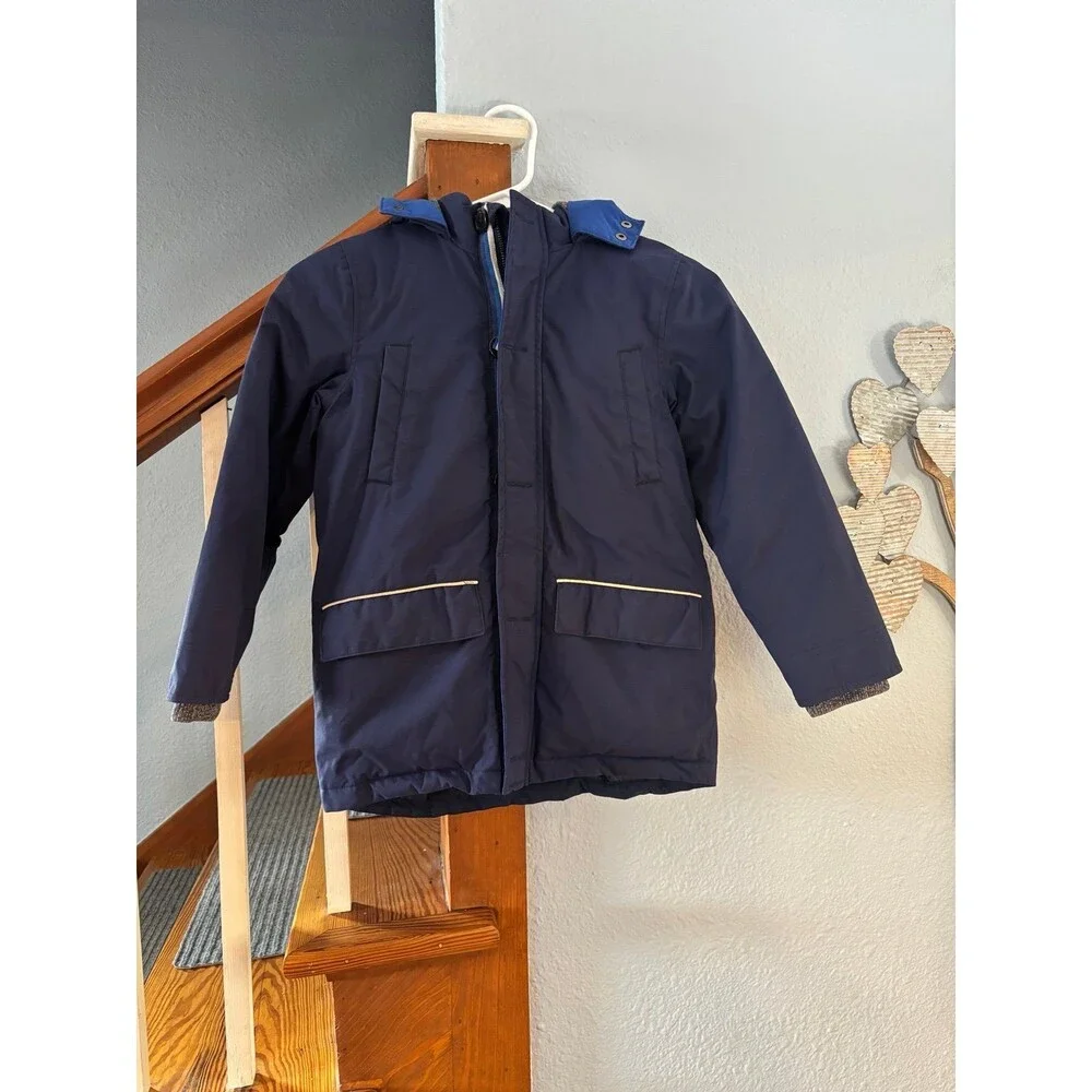 Mini Boden navy blue 8/9 winter parka coat jacket